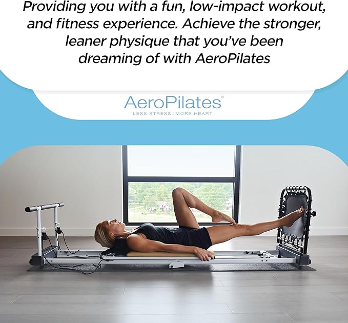 AeroPilates Reformer Home Workout Equipment, Pilates Machine w/Resistance