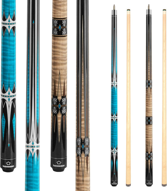 HomeSeason Pool Cue Stick 57" Billiard Cue Sticks Professional Low Deflection Pool Sticks