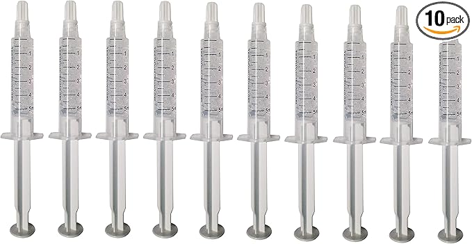 Bright White Smile 35% Teeth Whitening Gel Refills 10 Pack Bleaching Gel, No Sensitive Teeth Whitener, Great for Sensitive Tooth Whitening, Works with Teeth Whitening LED Light and Trays (10 X 5ML)