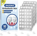 RAZOKO Orthodontic Wax for Braces Wax Dots 90 Individual Hygienic Packaging Dental Wax Mint