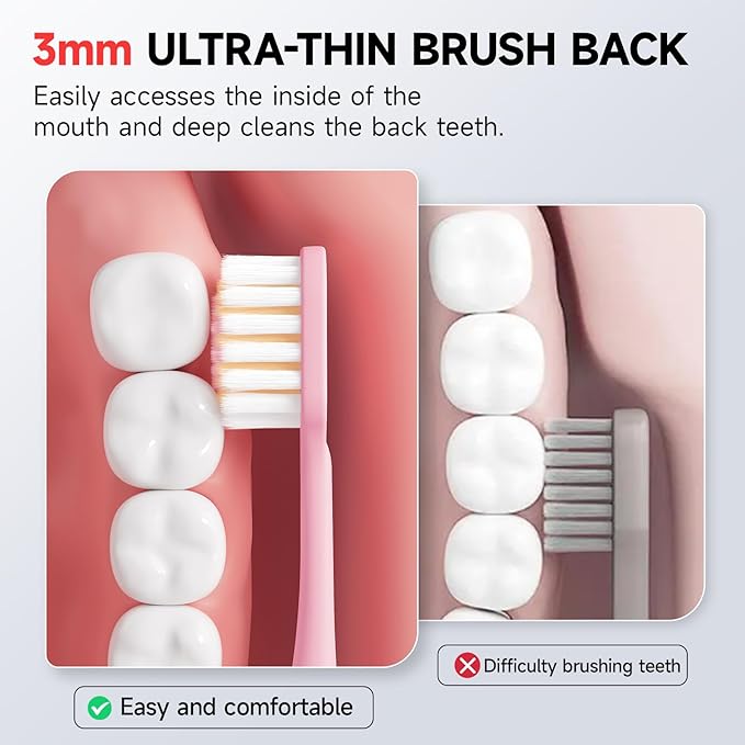 Extra Soft Toothbrushes for Adults Sensitive Gums Teeth Manual Toothbrushes Multicolor Wider Toothbrush Head Saves Brush Teeth Time 8 Pack for Family Pregnant Women Elderly