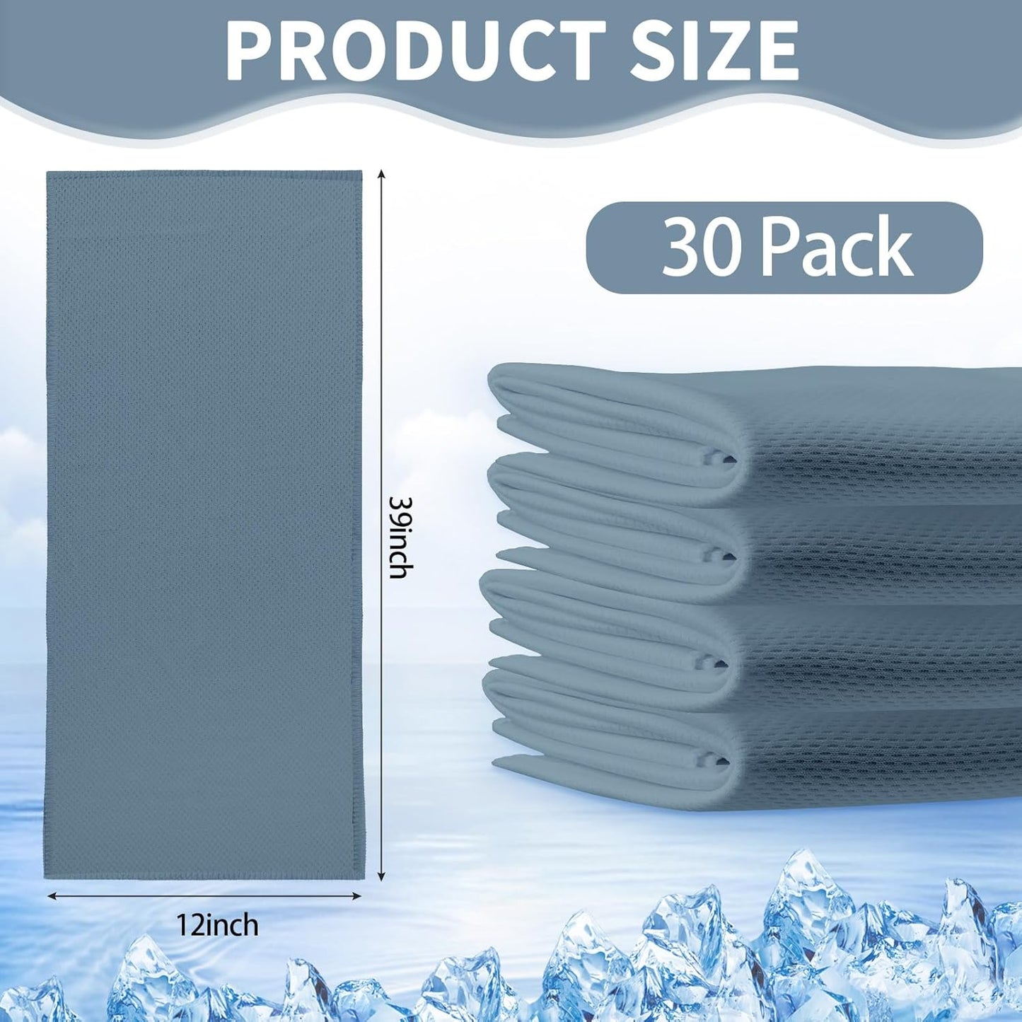 Honoson Cooling Towel Bulk - Neck & Face Cool Chilly Towels Microfiber Breathable Sport Sweat Rag for Gym, Yoga, Travel, Camping, Running, Outdoor