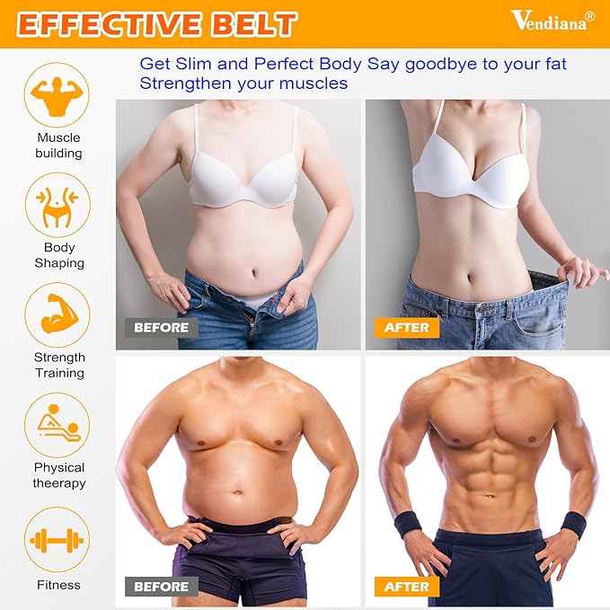 ABS Stimulator Muscle Toner Flex Fitness Belt for Arm Foot and Waist FDA Cleared AB Machine Abdominal Toning Ems (Green, One Size)