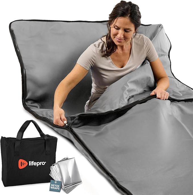 LifePro RejuvaWrap Infrared Sauna Blanket for Detox & Relaxation – Available in 5 Colors & 3 Models – Portable Far Infrared at Home Sauna for Muscle Relief, Circulation & Recovery – 9 Heat Levels