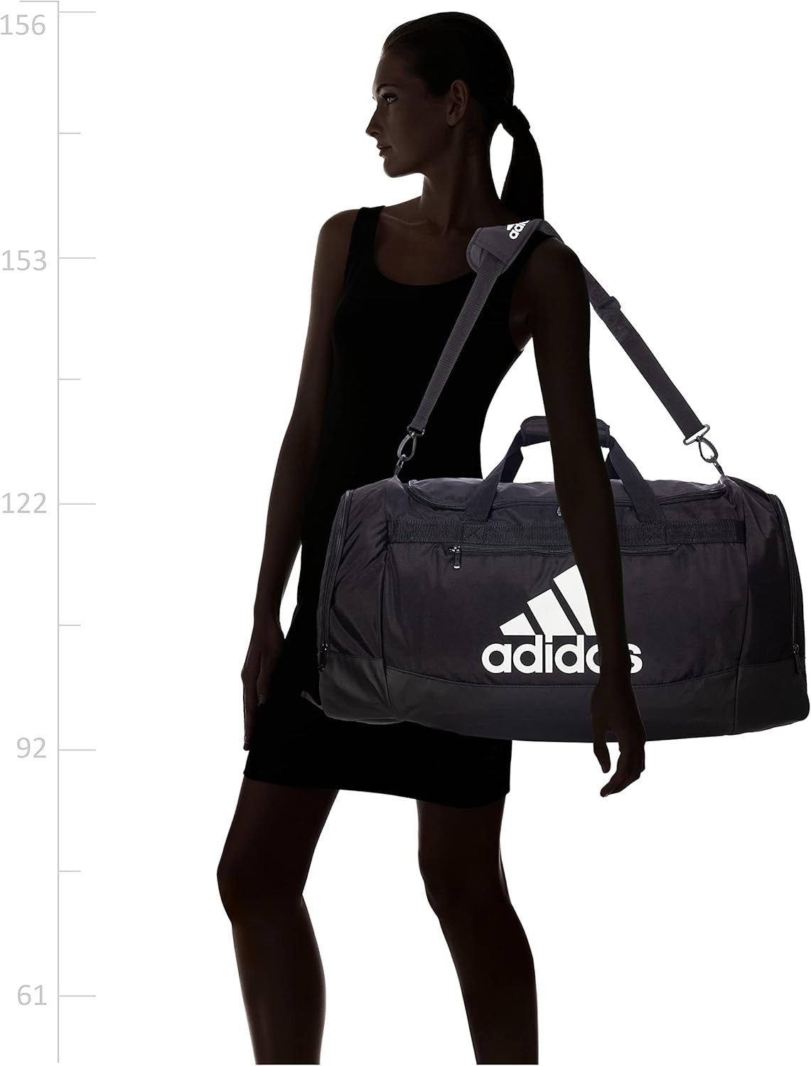 adidas Unisex Defender 4.0 Gym Duffel Bag for Men and Women, Black/White, Large (110L)