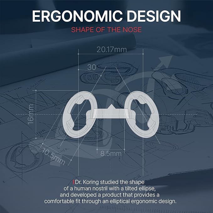 Dr. Koring Snoring Solution Nasal Dilators for Sleeping Snore Stopper Device Clip (Made in Korea) (Helical Design) (100% Silicone) (4 Sizes) – Anti Devices Nose Strips Alternative Breathing