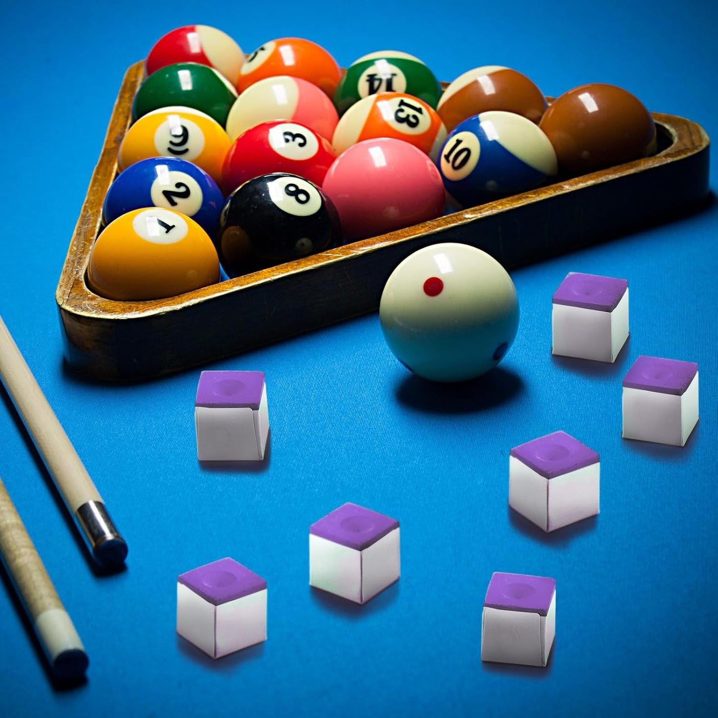 Junkin Pool Chalk Cubes Billiard Cue Pool Stick Chalk Table Accessories for Clubs Bars Home