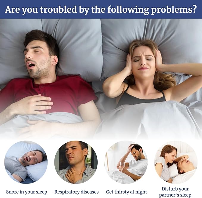 2Pcs Airflow Jaw Strap, Anti Snoring Chin Strap for Sleeping, Adjustable Chin Strap for Men and Women, Breathable Chin Strap to Keep Mouth Closed, Effective Anti Snoring Solution