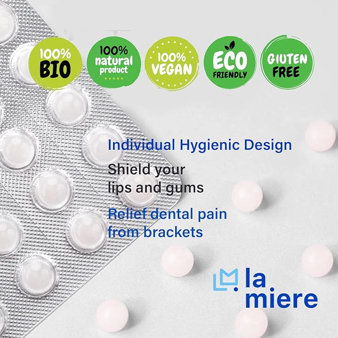 LA MIERE Orthodontic Wax for Braces Wax Dots 90 Individual Hygienic Packaging Dental Wax Unscented