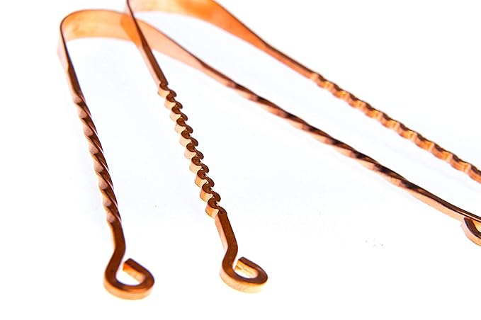 Wonder Care – Copper Tongue Cleaner Couples Pack | Copper Zig zag + Twister Cleaner | Tongue Cleaner Scraper for Adult | Ayurvedic Combo Pack Tongue Cleaner Scraper