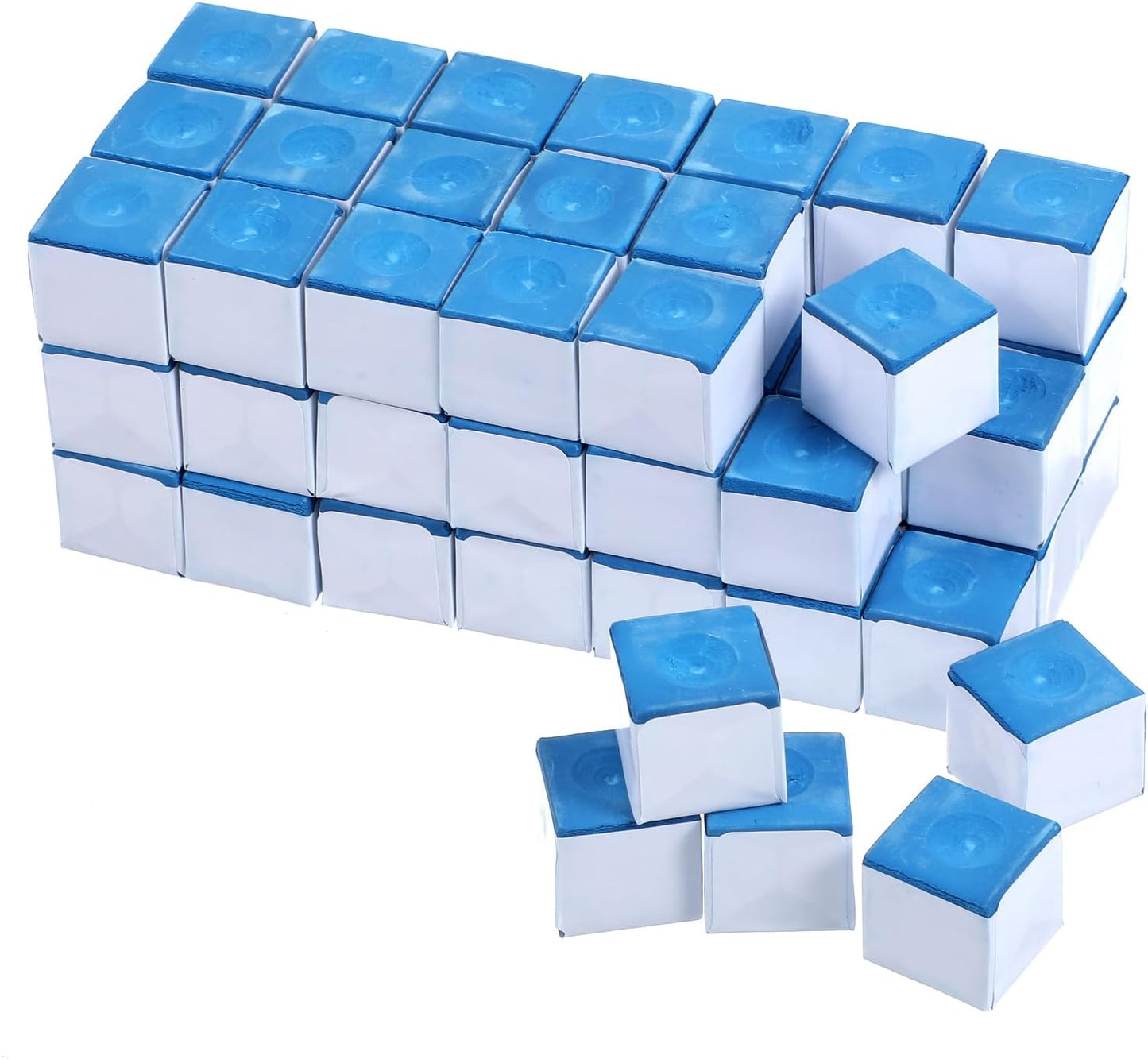 72 Pcs Pool Chalk Set, Blue Pool Cue Chalk for Billiard Pool Table Accessories, Ideal for Home, Bar, and Tournament Use