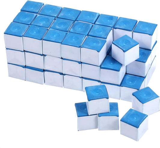 72 Pcs Pool Chalk Set, Blue Pool Cue Chalk for Billiard Pool Table Accessories, Ideal for Home, Bar, and Tournament Use