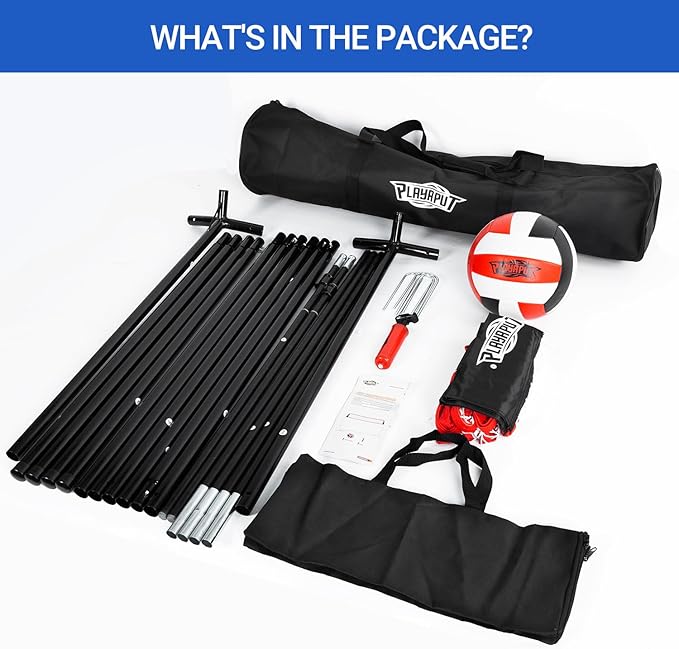20FT Volleyball Training Net, Height Adjustable Volley Ball Nets for Hitting,Serving Spiking Practice,Portable Volleyball-Net for Beach Indoor Outdoor Bacyard| with Carryingbag & Sandbags