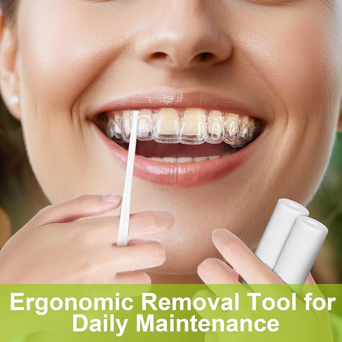 Invisalign Chewies, Chewies for Invisalign Aligners, Each Resealable Pouch Contains 2 Chewies and an Invisalign Remover Tool for Retainer and Orthodontic Care (Green Mint)