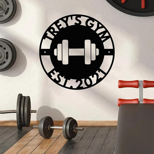 Luxury Personalized Gym Metal Sign, Custom Home Gym Decorations, Gifts for Fitness Lovers, Workout Room Decor, Gym Signs, Christmas Gifts 8