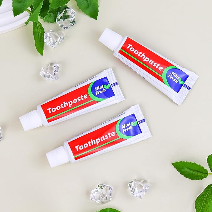 200pcs Travel Size Toothpaste Bulk, 0.88oz/25g Mint Mini Disposable Toothpaste for Hotel, Guests, Homeless, Charity