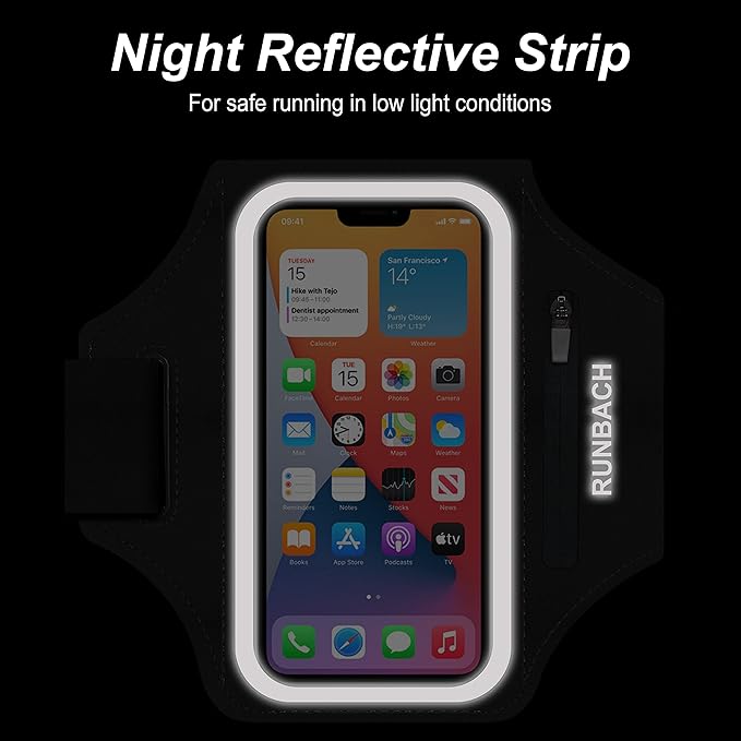 Armband for Samsung Galaxy S25/S24/S23/S22/S21/S20/S10/S9/S8,Galaxy A01/A8/A10e/A20e/A41/M01/Xcover 5,Water Resistant Sport Armband with Zipper Slot for Galaxy Buds (Black)