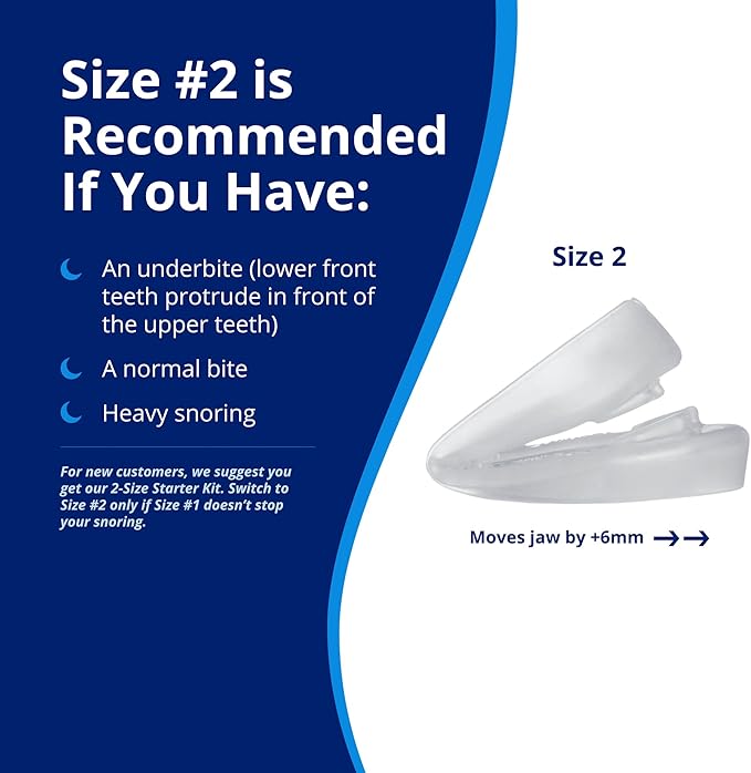 ZQuiet, Anti-Snoring Mouthpiece, Comfort Size#2, Single Refill, Clear, Made in USA, BPA-Free, Medical-Grade Material