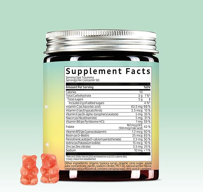 Immune Support Gummies – Vitamin C, D, B6 & B12 – Daily Immune Boost – Vegan, Naturally Flavored (30 Gummies)