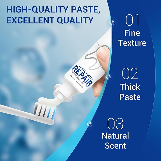 7.5% Hydroxyapatite Toothpaste – Fluoride-Free Whitening & Enamel Support, Gentle Nano Formula for Sensitive Teeth, Fresh Mint, Natural Daily Care