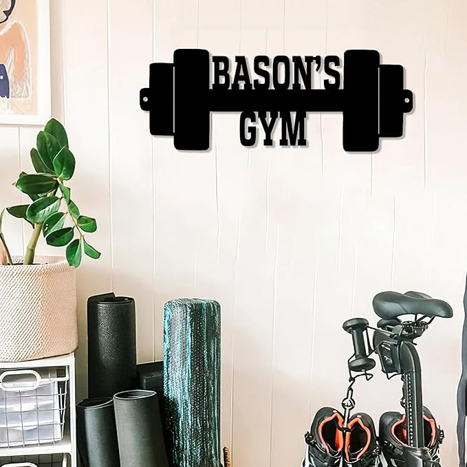 Luxury Personalized Home Gym Metal Sign - Gym & Workout Home Decor