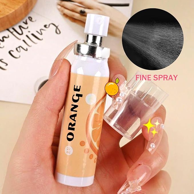 6PCS Fresh Breath Spray,Fruity Flavour Mouth Spray Freshener Spray Set,Peaches,Oranges,Watermelon,Grapes,Lychee,Mint Spray for Mouth,Oral Spray for Adults