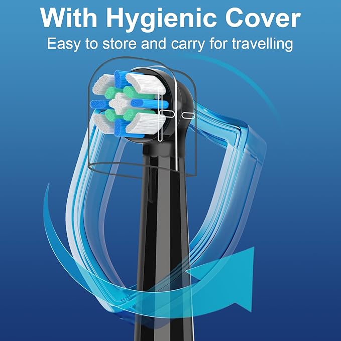 10 Pack IO Replacement Heads Compatible with Oral b IO 2/3/4/5/6/7/8/9/10 Series Electric Toothbrush, Brush Heads Refills Compatible with Oral B IO for Teeth Clean (Black/White)