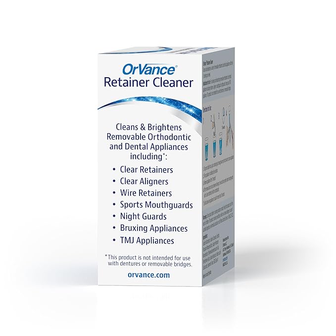 OrVance Retainer Cleaner Tablets (3 Month Supply) | Only 2 Cleanings Per Week Required | Removes Odors, Stains, Plaque for Invisalign, Mouth/Night Guards, and Removable Orthodontic Appliances