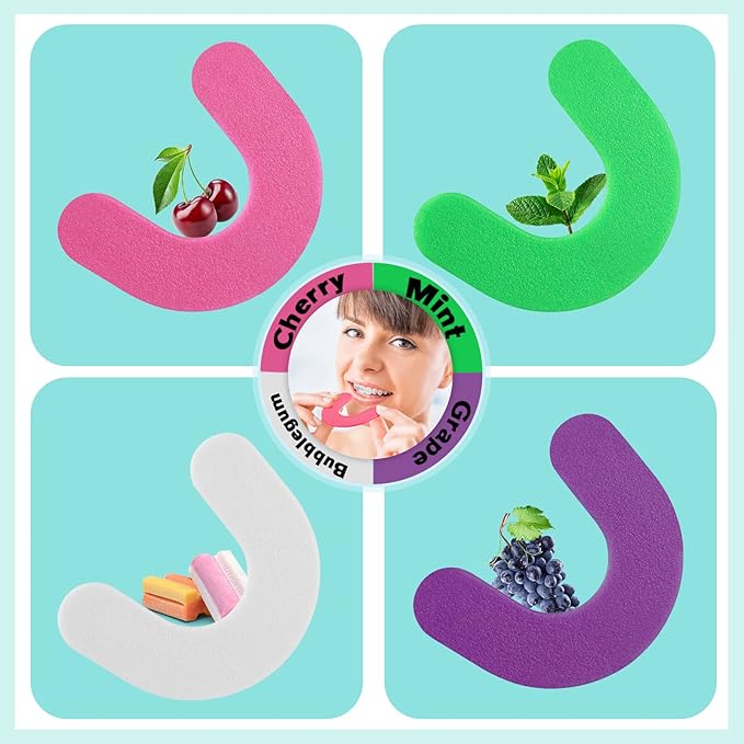 Bite Wafers for Orthodontic Braces - Therapy Wafer Latax Free, Relieve Pain from Braces, Teeth Pain Relief Chewie, Night Mouth Guard Alternative (Mint, 25 Pcs)