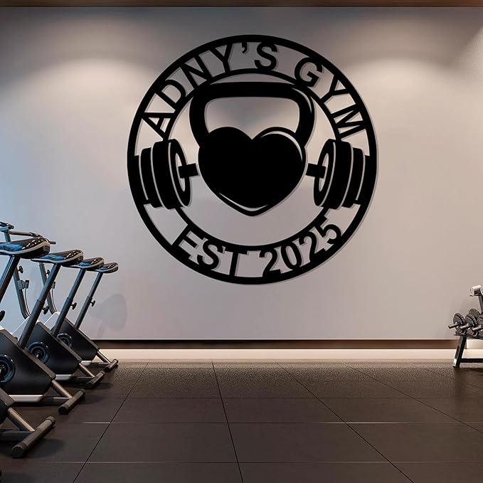 Luxury Personalized Gym Metal Sign, Custom Home Gym Sign, Home Gym Decorations, Gifts for Fitness Lovers, Workout Room Decor, Gym Signs for Home Gym, Christmas Gifts 3