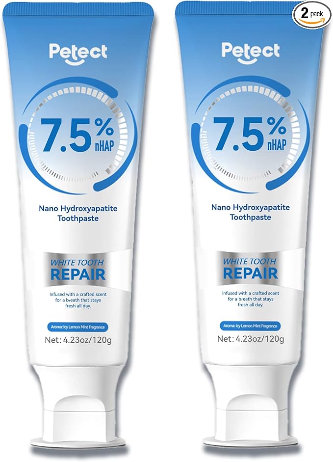 Hydroxyapatite Toothpaste 2-Pack, ICY Melon Mint Flavor, Enamel Protection Formula, Tooth Strengthening, Fresh Breath, Daily Use for Oral Health