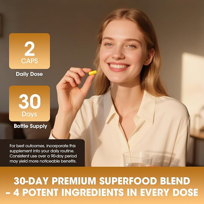 2 Pack Moringa Capsules 10-in-1 Superfood Supplement – Turmeric Curcumin, Bromelain & Black Pepper – Antioxidant, Energy & Skin Support – Vegan, Non-GMO