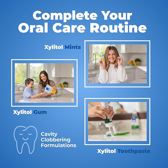 Epic Dental Xylitol Fluoride Toothpaste for Adults - SLS-Free Spearmint with 31% Xylitol - Oral Care for Dry Mouth, Fresh Breath & Enamel Health - Vegan, Gluten-Free - 4.9oz (2-Pack)