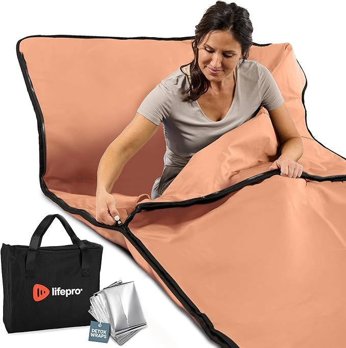 LifePro RejuvaWrap Infrared Sauna Blanket for Detox & Relaxation – Available in 5 Colors & 3 Models – Portable Far Infrared at Home Sauna for Muscle Relief, Circulation & Recovery – 9 Heat Levels