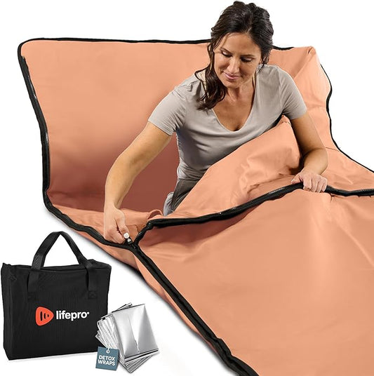 LifePro RejuvaWrap Infrared Sauna Blanket for Detox & Relaxation – Available in 5 Colors & 3 Models – Portable Far Infrared at Home Sauna for Muscle Relief, Circulation & Recovery – 9 Heat Levels