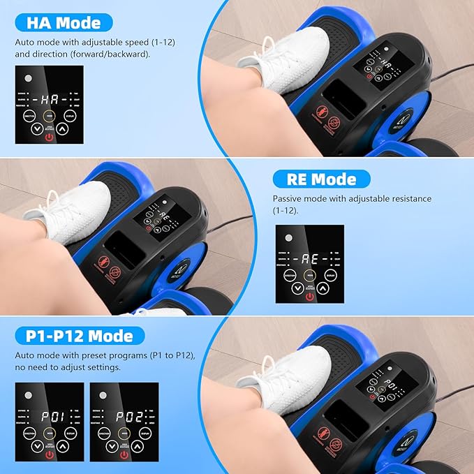 ANCHEER Under Desk Elliptical, Ellipse Leg Exerciser for Seniors Fully Assembled , Electric Seated Pedal Exerciser with Remote Control & 12 Adjustable Speed/Resistance