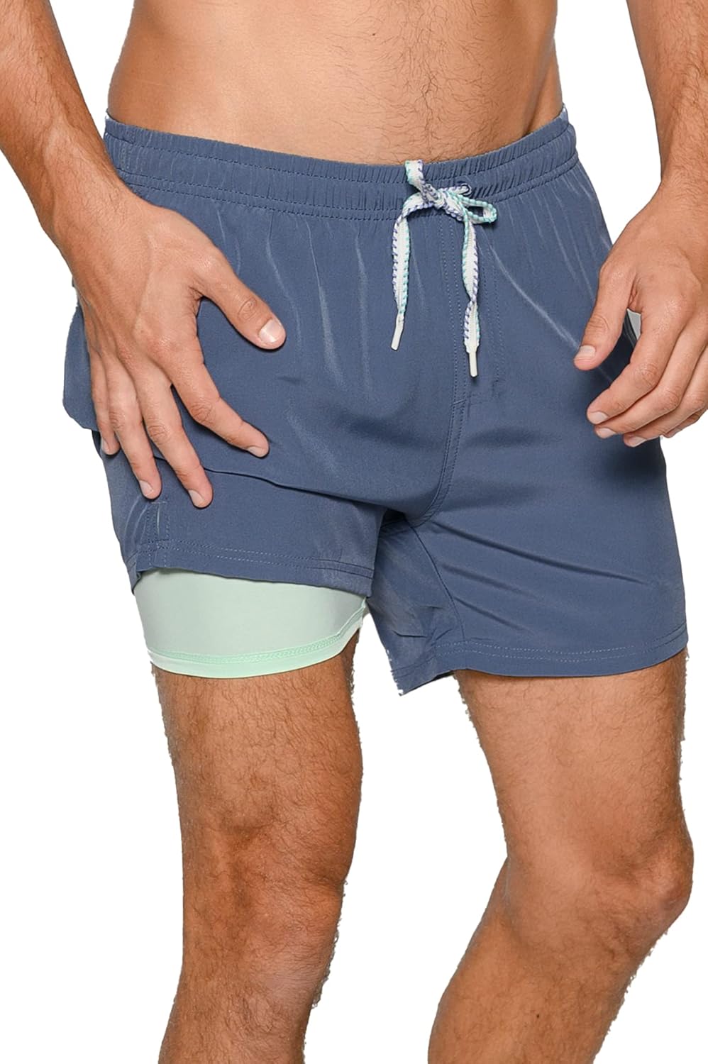 INGEAR Men's Athletic Stretch Workout Shorts Gym Quick Dry Running Trunks Boxer Lining