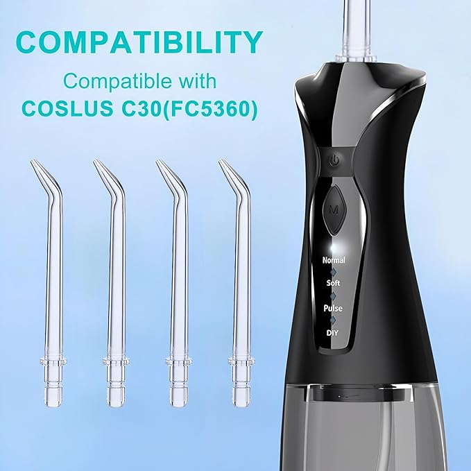Replacement Tips for COSLUS FC5360 Water Flosser, Water Flosser Replacement Tips Oral Irrigator Jet Tip Only Compatible COSLUS FC5360(C30) Water Flosser