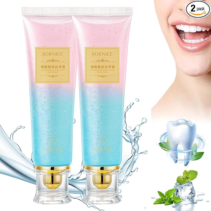 2PCS Niacinamide Toothpaste, Niacinamide Whitening Toothpaste, Niacinamides Intensive Whitening Toothpastes, Fresh Breath, Remove Tooth Stains
