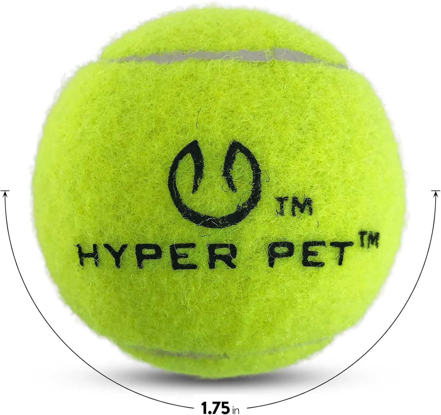 Hyper Pet Dog Tennis Balls - 12 Pack 2.5" for Exercise and Fetch; Interactive Toys; Great for Small Breeds