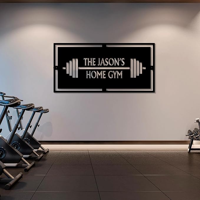 Luxury Personalized Gym Metal Sign, Gym Cut Metal Wall Art, Fitness Home Decor, Gifts for Fitness Lovers, Workout Room Sign