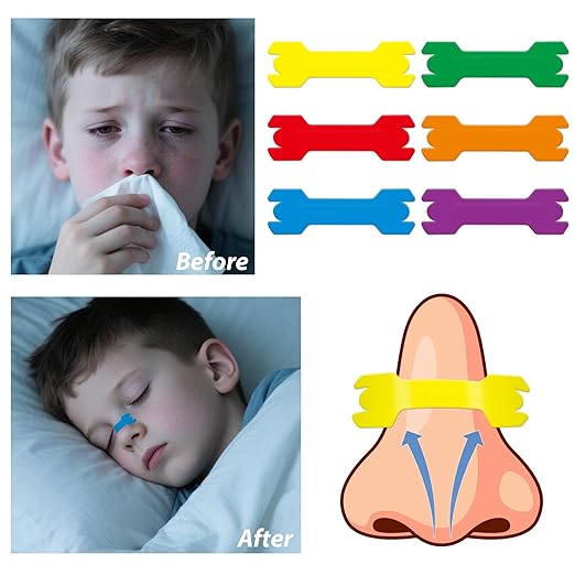 60 Pack Small Size Kids Nasal Strip, Solid Color 1.73*0.55" Extra Strength Kids Nose Strips for Breathing, Kid Nasal Congestion Relief Nasal Tape, Breathe Snoring Strips Sleep Tape for Children