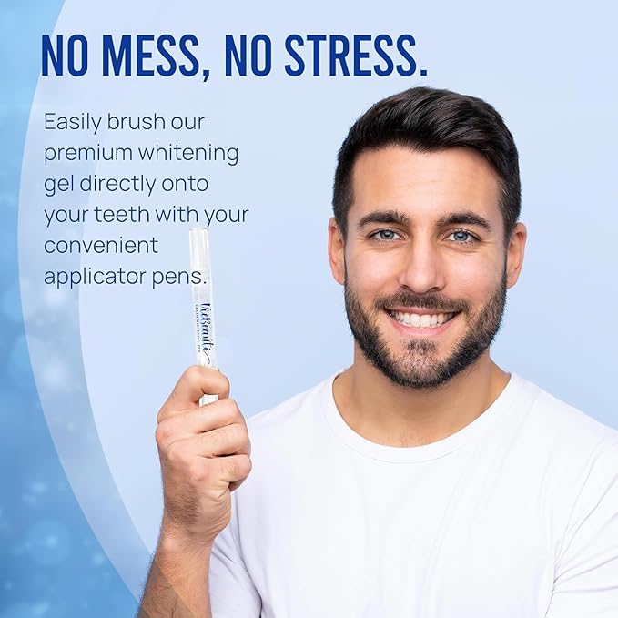 VieBeauti Teeth Whitening Pen (2 Pcs), 20+ Uses, Effective, Painless, No Sensitivity, Travel-Friendly, Easy to Use, Beautiful White Smile, Mint Flavor