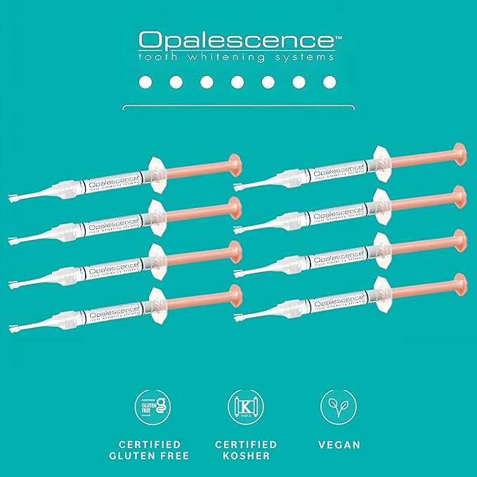 Opalescence 35% with PF Gel Syringes Teeth Whitening - (8 Syringes) Refill Kit Carbamide Peroxide. Made by Ultradent, in Melon Flavor. Tooth Whitening Refill Syringes 5404-4
