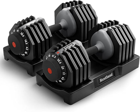 Adjustable Dumbbell Set of 2 Anti-Slip Handle 5 Different Free Weights Per Dumbbell for Men Women Home Workout Gym