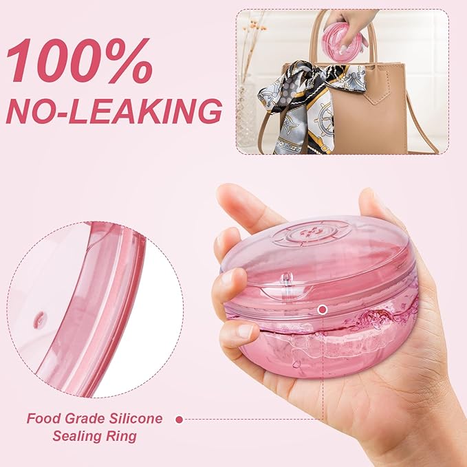 Retainer Cleaner Case,Double Layer No-Leak Denture Cup for Soaking Dentures, Denture Bath for Aligner,Retainers,Mouth Guard,Night Guard (Pink)