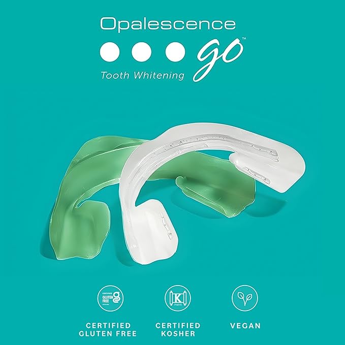 Opalescence Go 10% - Prefilled Teeth Whitening Trays Kit (10 Treatments) - 10% Hydrogen Peroxide - Mint Made by Ultradent Products. Go Teeth Whitening Kit -Mint- GO10-5193-1