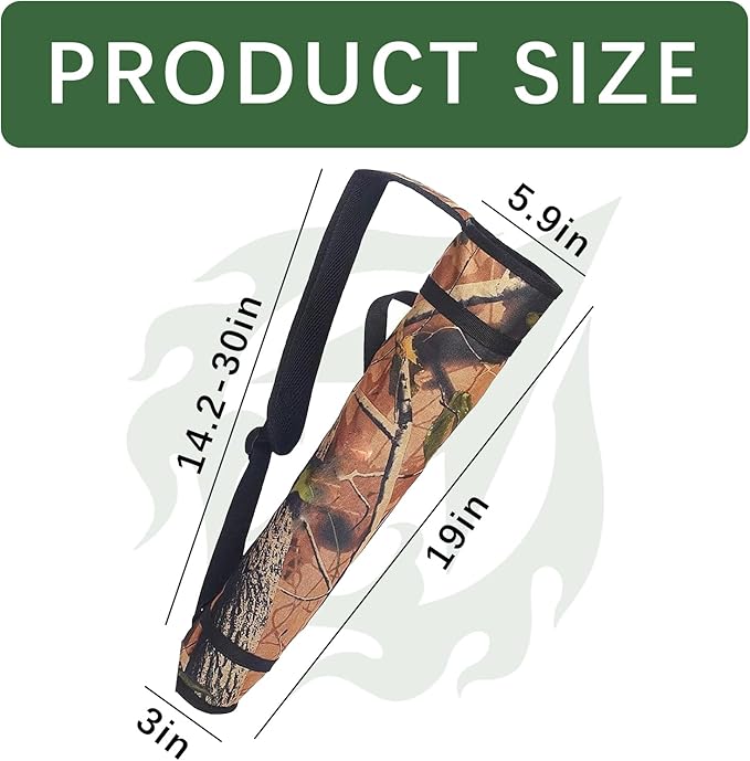 Archery Quiver Back and Hip Quivers Adjustable Arrow Backpack Bag Holder Side Hip Arrows Bag for Compound Recurve Bow Practice Target Hunting