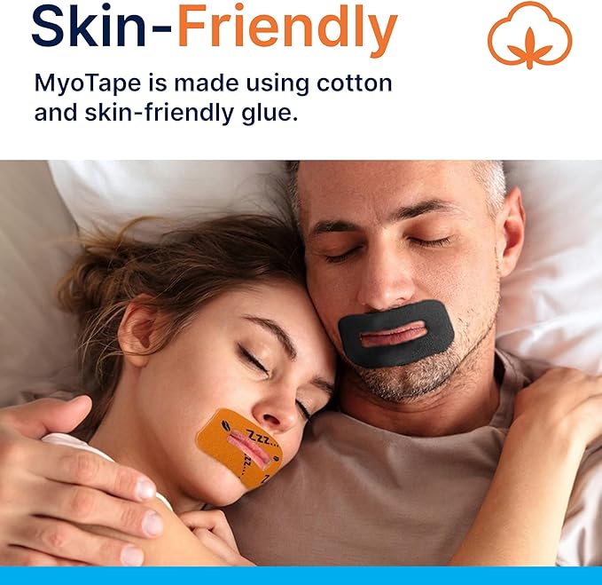 MyoTape - Sleep Tape for Beards - 90 Nights - Reduce Snoring - Improve Sleep - Promote Nasal Breathing - Extra Strong Adhesive - Comfortable & Gentle