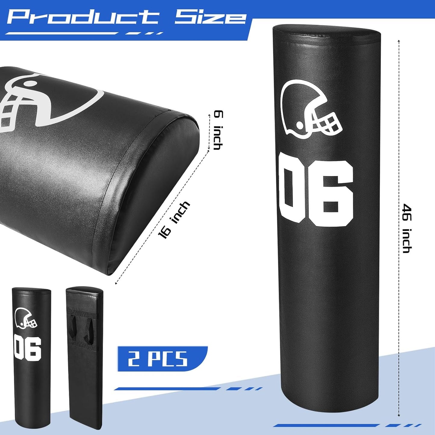 Leyndo 2/4 Pcs Athletic Agility Dummy Step Over Dummy with Heavy Duty Handles Training Dummy Football Equipment for Footwork Drills Sports Training